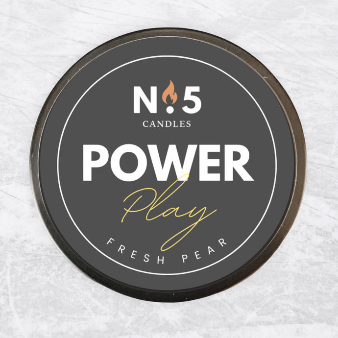 Power Play Puck Candle- Fresh Pear