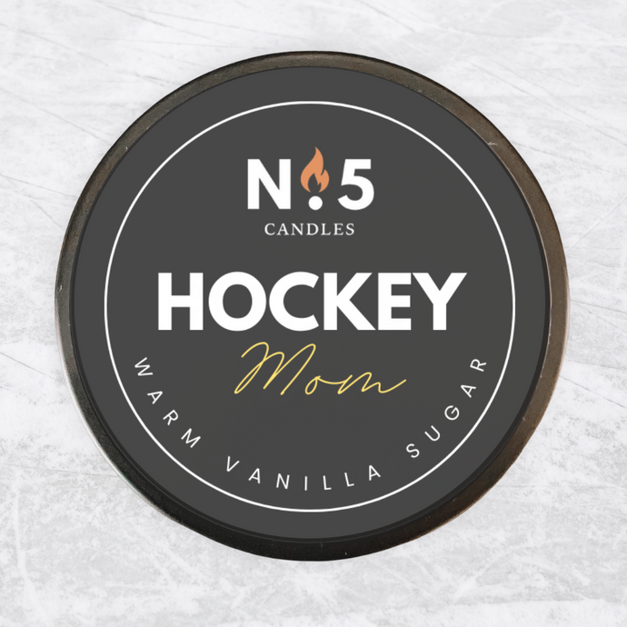 Hockey Mom Puck Candle- Warm Vanilla Sugar