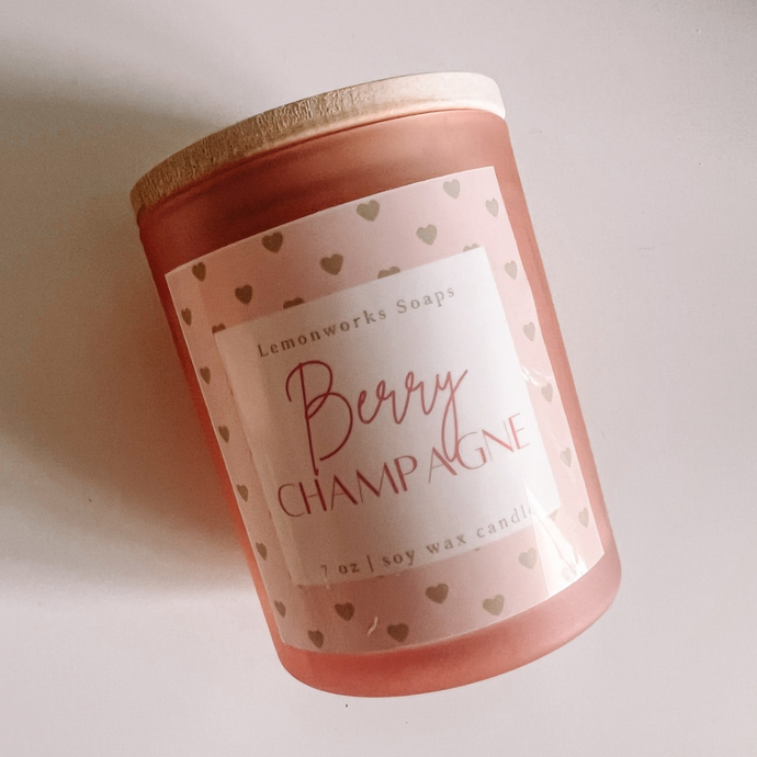 Berry Champagne- Valentine Candle