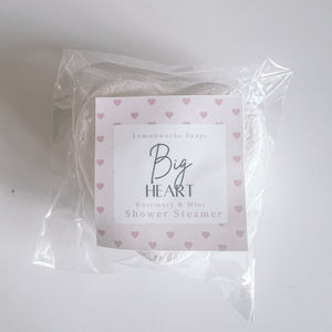 BIG Heart Shower Steamer- Rosemary & Mint