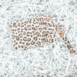 Leopard print ID and card holder